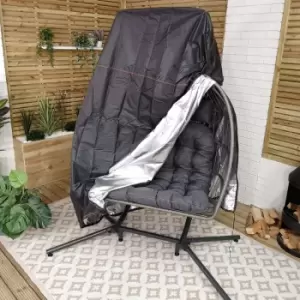 Samuel Alexander Double Egg Garden Chair Covers Waterproof Protective Outdoor Anti UV Windproof Heavy Duty Swing Chair Cover With Zipper for Egg Chair