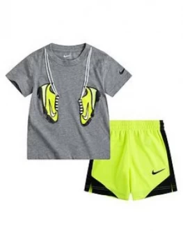 Nike Infant Boys 2 Piece T-Shirt And Shorts Set - Grey