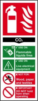 Fire Extinguisher: CO2 Sign, S/A Vinyl