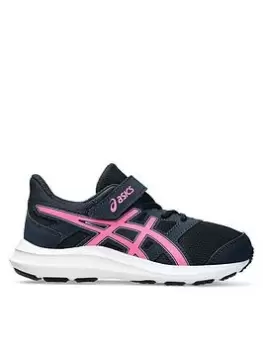 Asics Kids Jolt 4 Running Trainers - Blue/Pink, Blue/Pink, Size 10 Younger