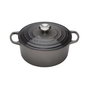 Le Creuset Signature Cast Iron Round Casserole 20cm Flint