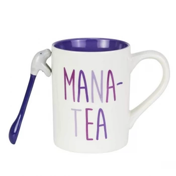 Mana-Tea Mug with Sculpted Spoon Set