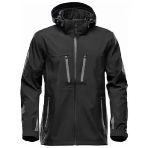 Stormtech Mens Patrol Hooded Soft Shell Jacket (S) (Black/Carbon)