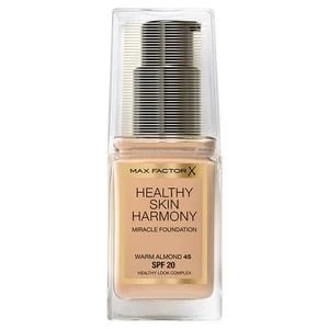 Max Factor Healthy Skin Harmony Foundation Warm Almond 45 Nude