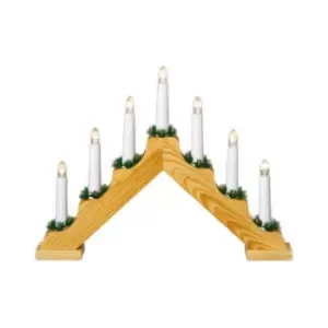 Premier LED Christmas Candle Bridge Decoration (40cm) (Beige/White)