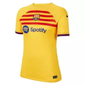 Nike Barcelona Fourth Senyera Shirt 2023 2024 Womens - Yellow