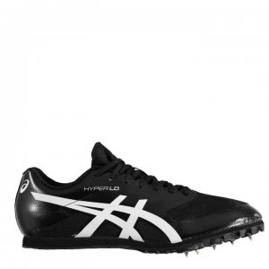 Asics Hyper Run Long Distance Mens Running Spikes - Black/White