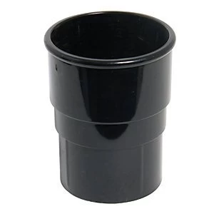 FloPlast RS1B Round Line Downpipe Pipe Socket - Black 68mm