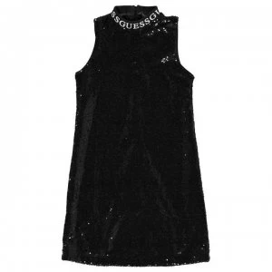 Guess Girls Sequin Dress - Jet Black JBLK