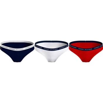 Tommy Bodywear 3P BIKINI - Navy/Wht/Red