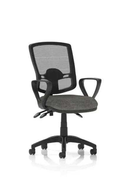 Eclipse Plus III Deluxe Mesh Back With Charcoal Seat With Loop Arms