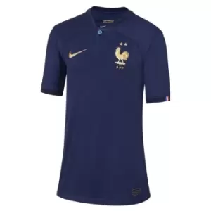 Nike France Home Shirt 2022 2023 Juniors - Blue