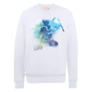 Marvel Avengers Assemble Hulk Art Burst Sweatshirt - White - XXL