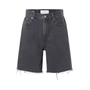 Calvin Klein Jeans Denim Bermuda Mom Shorts - Black