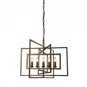 5 Light Ceiling Pendant Bronze, E14