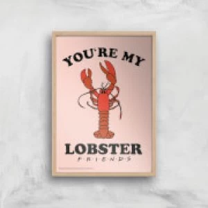 Friends Lobster Giclee Art Print - A2 - Wooden Frame