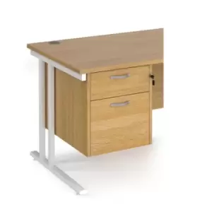 Maestro 25 2 drawer fixed pedestal - oak