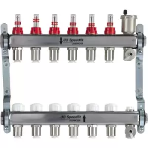 JG Speedfit Manifold Set 2 Zone Stainless Steel