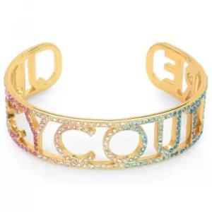 Ladies Juicy Couture PVD Gold plated Iconic Juicy Rainbow Bangle