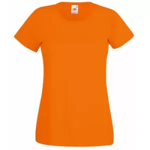 Fruit Of The Loom Ladies/Womens Lady-Fit Valueweight Short Sleeve T-Shirt (Pack Of 5) (S) (Orange)