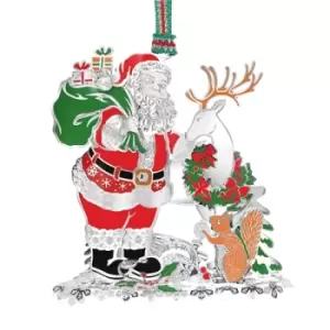 Newbridge Silverware Santa & Squirrel Christmas Tree Decoration