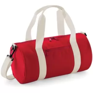 Bagbase Mini Barrel Shoulder Bag (One Size) (Classic Red/Off White) - Classic Red/Off White