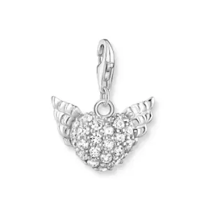 THOMAS SABO Silver CZ Winged Heart Charm