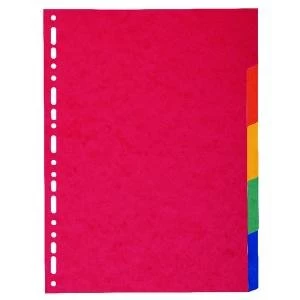 Exacompta Recycled 5-Part Dividers 225gsm A4 Maxi Bright Multi 2105E