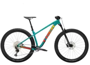 2022 Trek Roscoe 7 Hardtail Mountain Bike in Teal and Trek Black