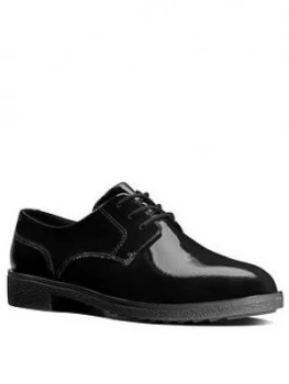 Clarks Griffin Lane Brogues - Black Patent, Size 6, Women