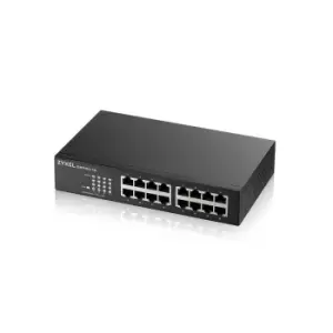 GS1100-16 - Unmanaged - Gigabit Ethernet (10/100/1000) - Rack mounting - Wall mountable