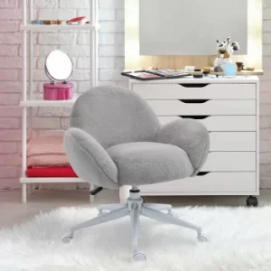 Pengrath Fluffy Leisure Office Chair, Grey