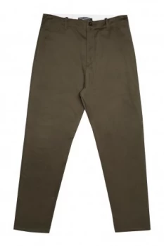 Mens French Connection Selvedge Chinos Dark Green