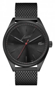 Lacoste Mens Heritage Black PVD Mesh Bracelet Black Watch