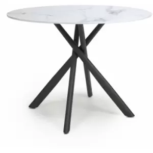 Shankar - Avesta White Round Dining Room Table