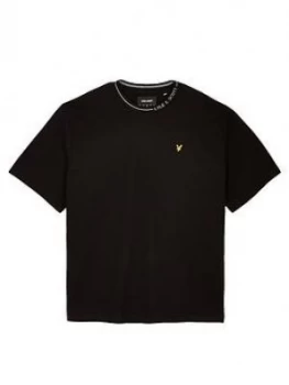 Lyle & Scott Big & Tall Branded Ringer T-Shirt - Black, Size 2XL, Men