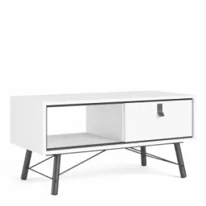 Ry Coffee Table With 1 Drawer Matt White