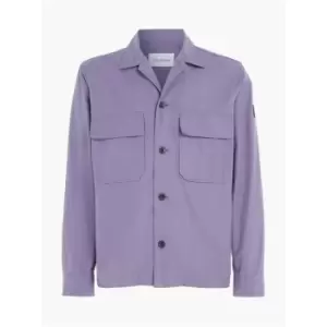 Calvin Klein Cotton Nylon Overshirt - Purple