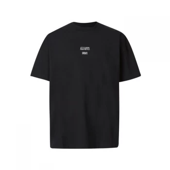 AllSaints Dixon Short Sleeve Crew - Jet Black