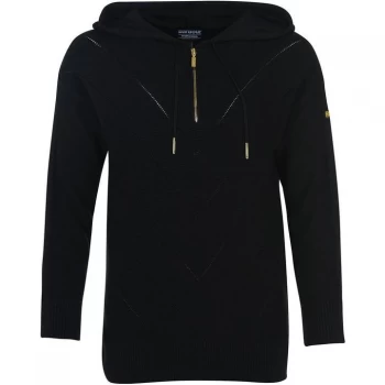 Barbour International Sitka Knit Hoodie - Black BK11