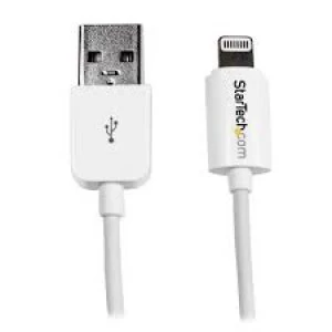 StarTech 3m10 feet Long White Apple 8 pin Lightning Connector to USB Cable White for iPhone iPod iPad