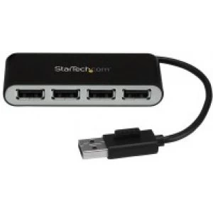 StarTech 4 Port Portable USB 2.0 Hub with Built in Cable