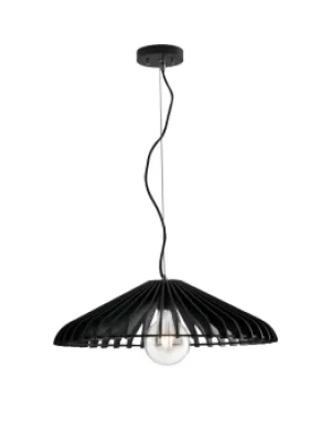 CALDER Wire Frame Pendant Ceiling Light Black 50x13.5cm