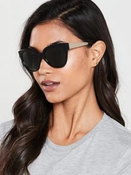 Michael Kors Oval Sunglasses - Black/Grey, Women