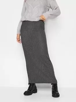 Long Tall Sally Black Rib Maxi Skirt, Black, Size 16, Women