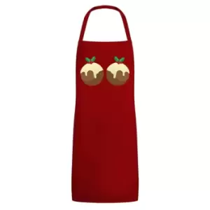 Grindstore Unisex Adult Christmas Puddings Full Apron (One Size) (Red)