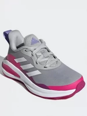 adidas Fortarun Lace Running Shoes, Grey/White/Pink, Size 2