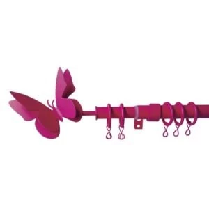 Colours Fuchsia Extendable Curtain Pole L210cm