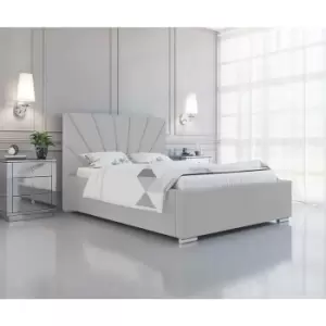 Envisage Trade - Khuduro Upholstered Beds - Plush Velvet, Super King Size Frame, Silver - Silver