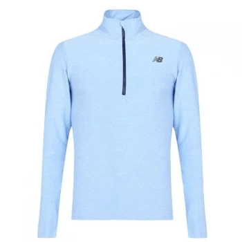 New Balance Space Dye Quarter Zip Running Top Mens - Blue